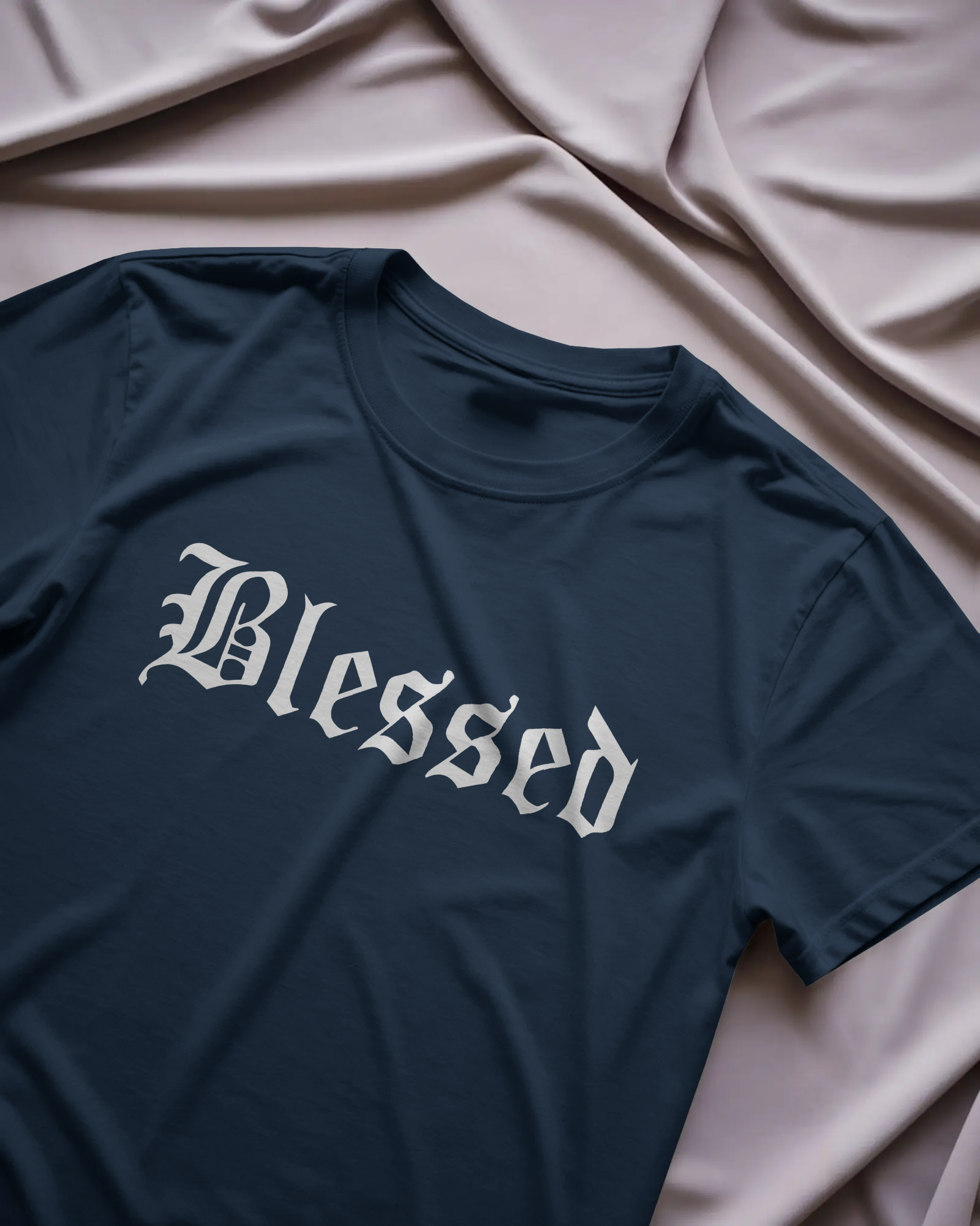 Blessed Gothic Graphic Regular Fit T-Shirt for Men – Streetwear Cotton Tee | Urban Layon