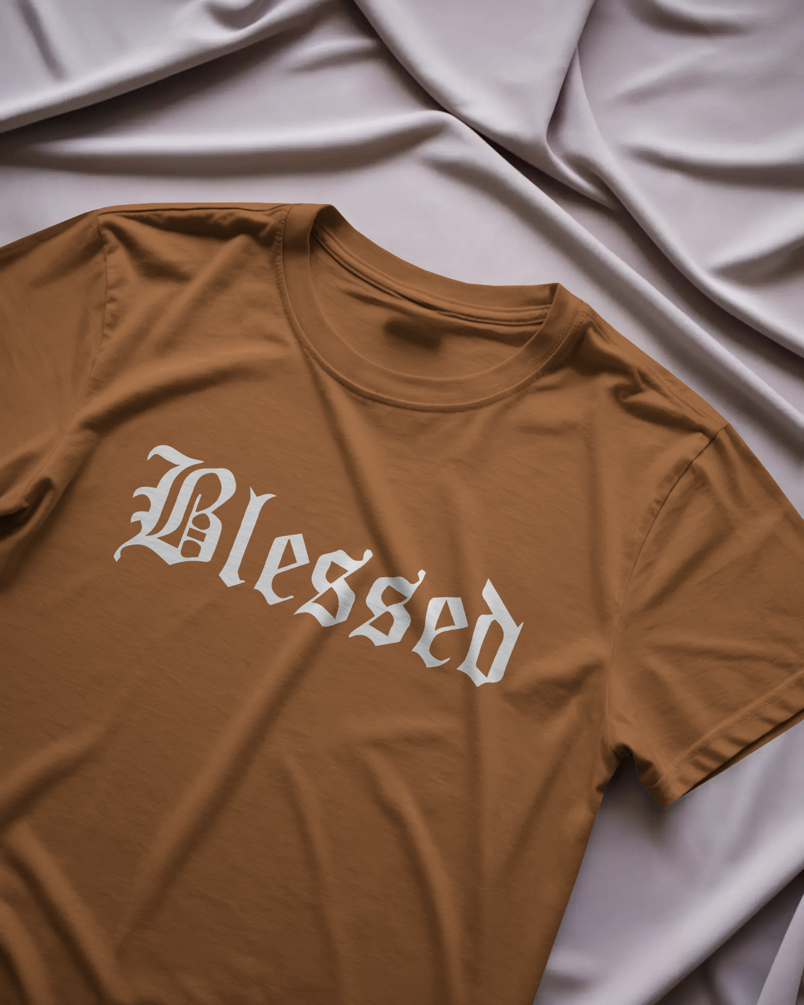 Blessed Gothic Graphic Regular Fit T-Shirt for Men – Streetwear Cotton Tee | Urban Layon