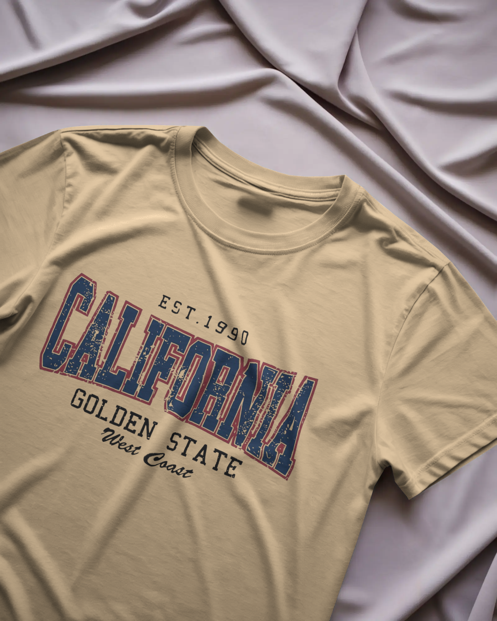 California Golden State Graphic Regular Fit T-Shirt for Men – West Coast Cotton Tee | Urban Layon
