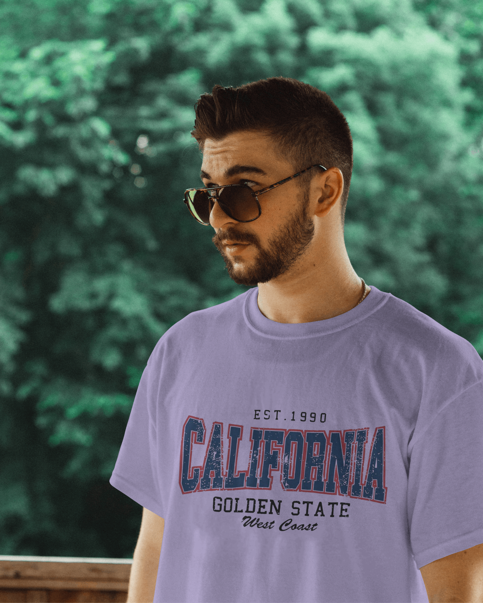 California Golden State Graphic Regular Fit T-Shirt for Men – West Coast Cotton Tee | Urban Layon