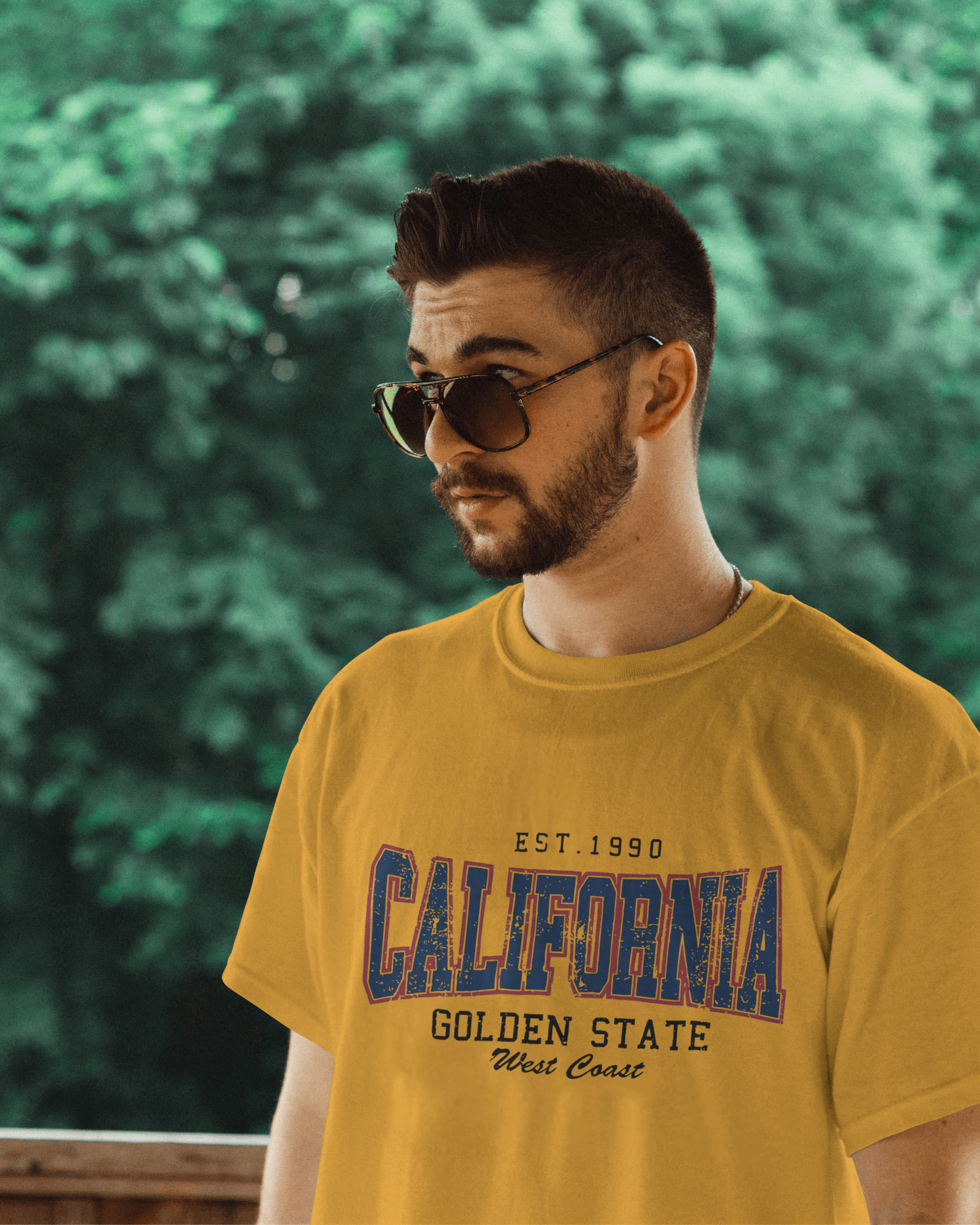 California Golden State Graphic Regular Fit T-Shirt for Men – West Coast Cotton Tee | Urban Layon