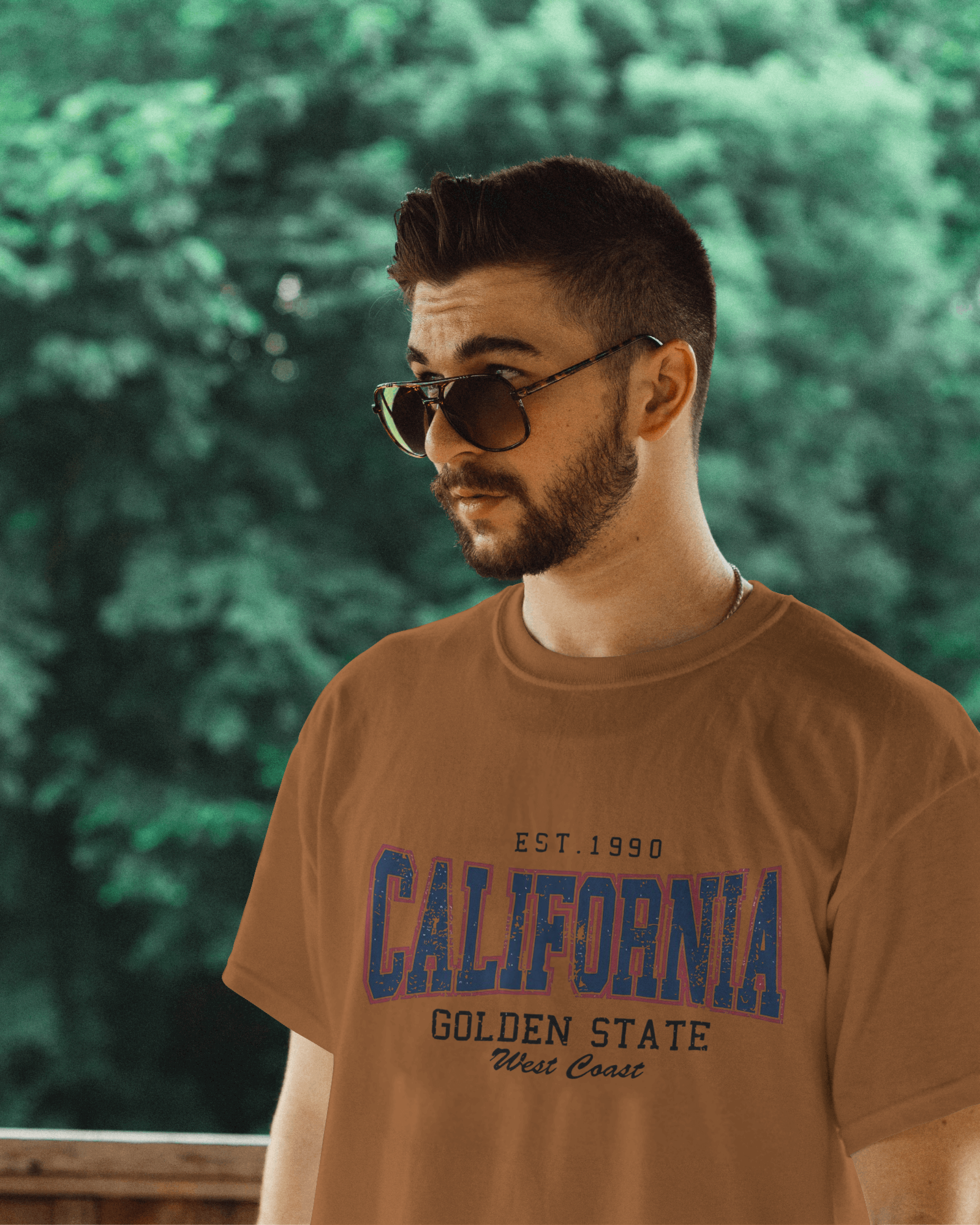 California Golden State Graphic Regular Fit T-Shirt for Men – West Coast Cotton Tee | Urban Layon
